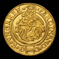 Averz kremnického dukátu Ferdinanda I. 1533 KB
