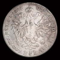 FRANTIŠEK JOZEF I. - 2 Florin 1881 bz FRANTIŠEK JOZEF I. - 2 Florin 1881 bz