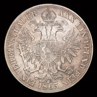 FRANCIS JOSEPH I. - federal thaler 1865 B FRANCIS JOSEPH I. - federal thaler 1865 B