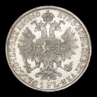 Francis Joseph I. - 1 Florin 1860 A without dot for REX