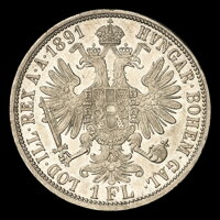 František Jozef I. - 1 Florin 1891 bz František Jozef I. - 1 Florin 1891 bz