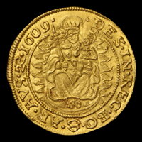 Matej II. - reverz dukátu 1609 K-B