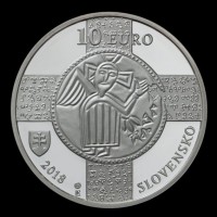 Obverse - 10 EURO/2018 - 1150th anniversary of the recognition of the Slavonic liturgical language