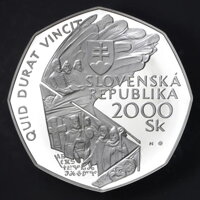 Averz striebornej mince 2000 Sk/2000 - Bimilénium - jubilejný rok 2000