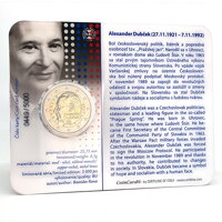 2 EURO/2021 - Alexander Dubček - 100th anniversary of the birth - Coin Card