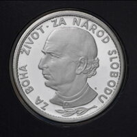 Predná strana strieborného žetonu Predná strana strieborného žetonu