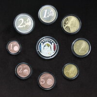 Uloženie euromincí v sade spolu so žetonom Uloženie euromincí v sade spolu so žetonom