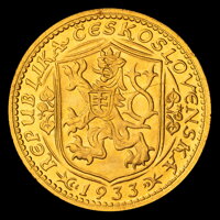 Averz mince - Svätováclavský 1. dukát 1933