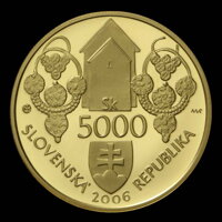 5000 Sk 2006 - Mojmír II. - 1100. výročie úmrtia veľkomoravského panovníka 5000 Sk 2006 - Mojmír II. - 1100. výročie úmrtia veľkomoravského panovníka