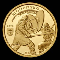 Coin obverse 100 EURO / 2020 - Svätopluk II. - Prince of Nitra