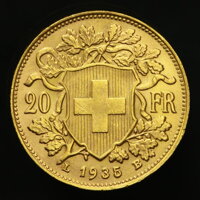 reverz 20 franku 1935