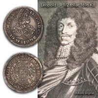 Averz a reverz mince poltoliar Leopolda I. 1696 KB Averz a reverz mince poltoliar Leopolda I. 1696 KB