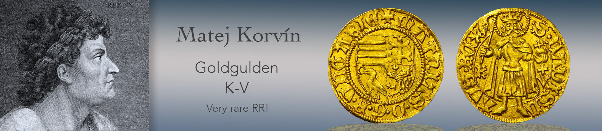 Matthias Corvinus - Goldgulden K-V cross