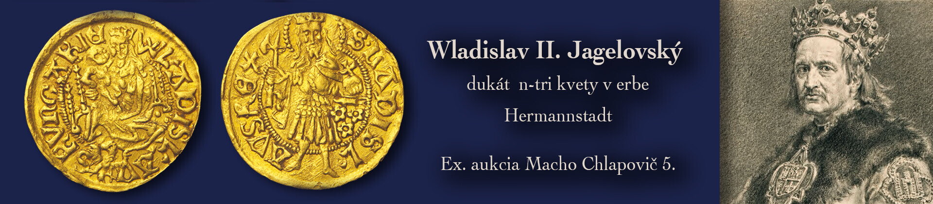Vladislav II. Jagelovský - dukát Nagyszeben