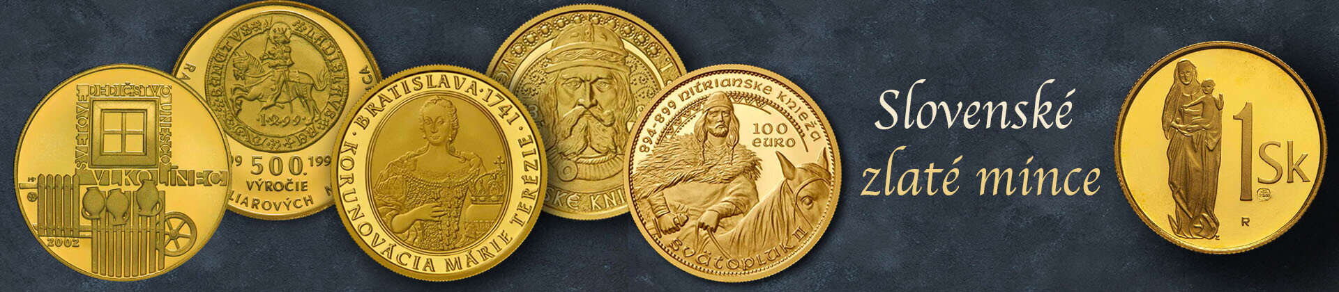slovenské zberateľské zlaté mince