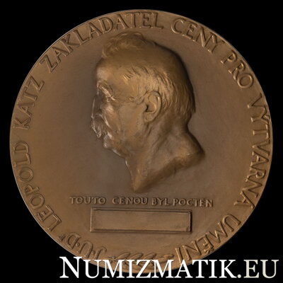 JUDr. L. Katz - Česká akademie věd a umění, bronzová medaila - O. Španiel
