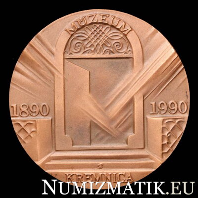 100 rokov kremnického múzea - tombaková medaila -  V. Puganov