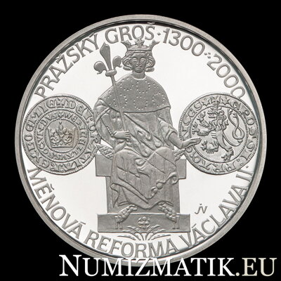 200 Kč/2000 - Menová reforma Václava II. ..... - 700. výročie 