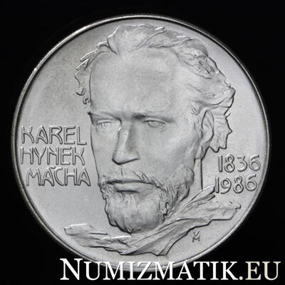 100 Kčs/1986 - Karel Hynek Mácha - 150th  anniversary of the death