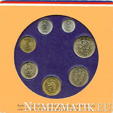 Sada obehových mincí ČSSR 1988