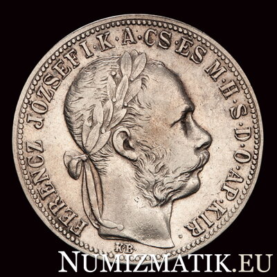 František Jozef I. - 1 Forint 1892 KB so znakom Fiume