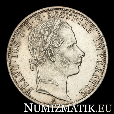 Francis Joseph I. - 1 Florin 1860 A without dot for REX