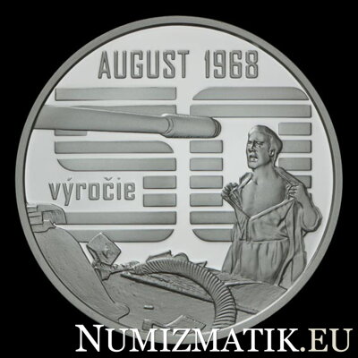 10 EURO/2018 - Nenásilný spontánny odpor občanov proti vstupu vojsk Varšavskej zmluvy v auguste 1968 - BK