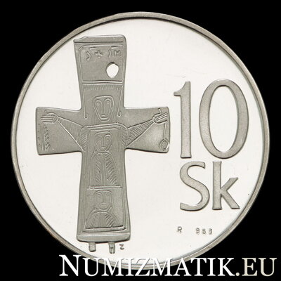 10 Sk/1993 - Strieborný odrazok slovenskej desaťkorunovej mince
