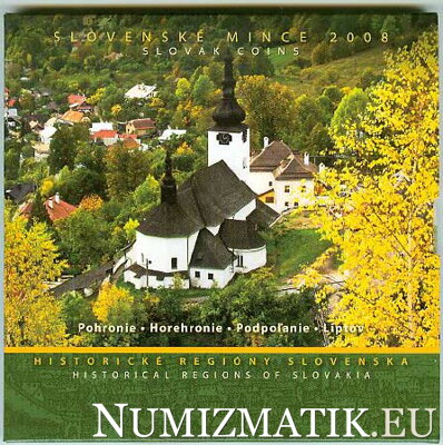 Sada mincí Slovenskej republiky 2008 - Historické regióny Slovenska
