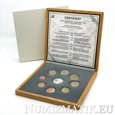Sada mincí Slovenskej republiky 2022 - XXIV. ZOH Peking  - Proof v drevenej etui