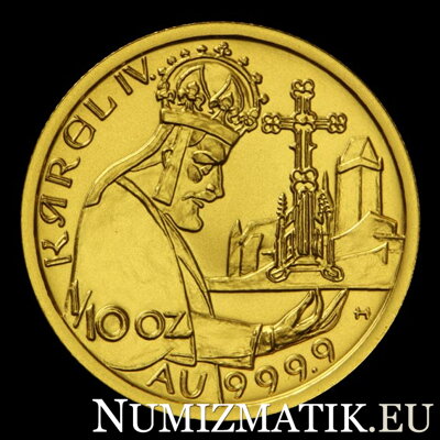 ČR 1000 Kč 1998 - Karel IV. - založenie hradu Karlštejn v roku 1348 