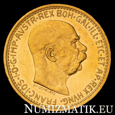 František Jozef I. - 10 Koruna 1909 bz (typ Schwartz)