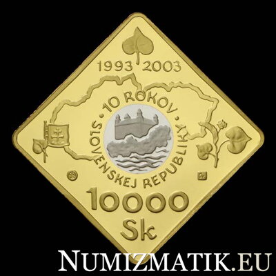 10000 Sk/2003 - Vznik Slovenskej republiky - 10. výročie