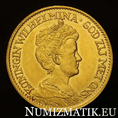 HOLANDSKO - Wilhelmina - 10 gulden 1912