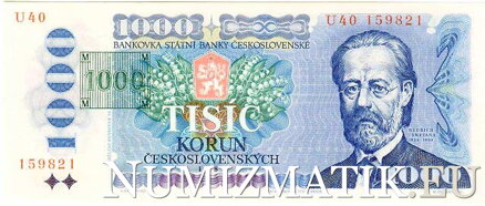 1000 Kčs/1985 - český kolok, tlačený