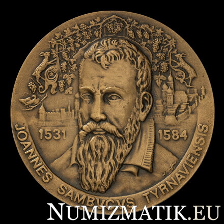 Joannes Sambucus Tyrnaviensis - tombaková medaila - William Schiffer