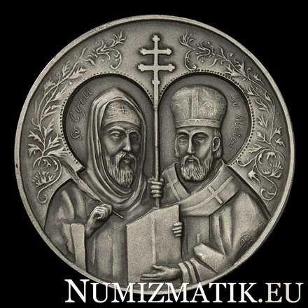Sv. Cyril a sv. Metod - tombaková medaila - William Schiffer