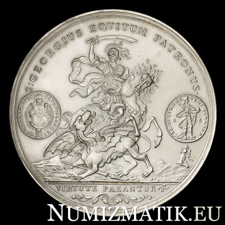 Svätojurajská medaila - AE medaila postriebrená 1738/1914 HMA