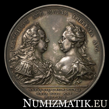 Imperial family, Francis I. Lorraine and Maria Theresa - AG medal 1759/1958 HMA