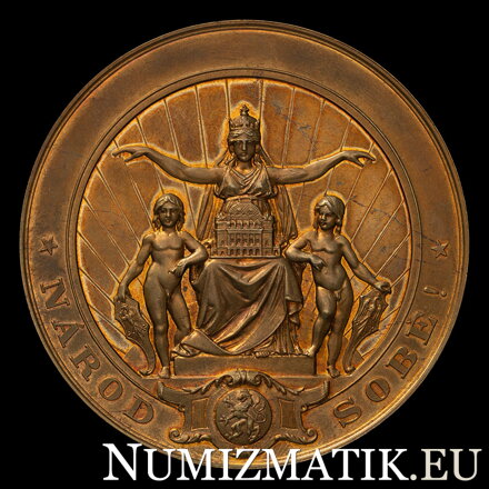 Národné divadlo v Prahe 1883 - AE medaila v etui