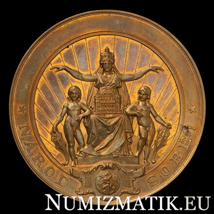 Národné divadlo v Prahe 1883 - AE medaila v etui