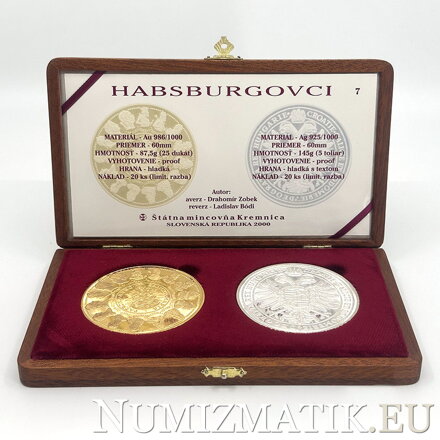 Galéria Habsburgovcov - sada dvoch medailí - D. Zobek, L. Bódi