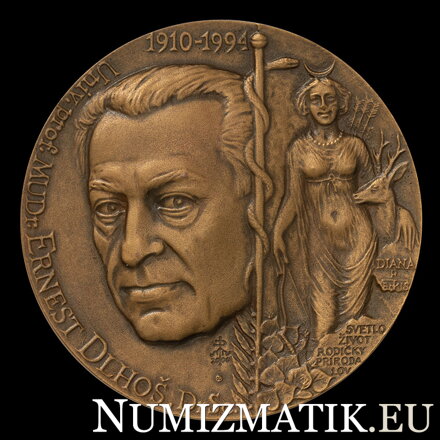 Univerzitný profesor MUDr. Ernest Dlhoš, DrSc. - AE medaila - M. Polonský
