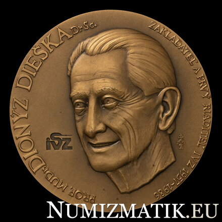Prof. MUDr. Dionýz Dieška DrSc. zakladateľ IVZ, 1996 - AE medaila - M. Polonský