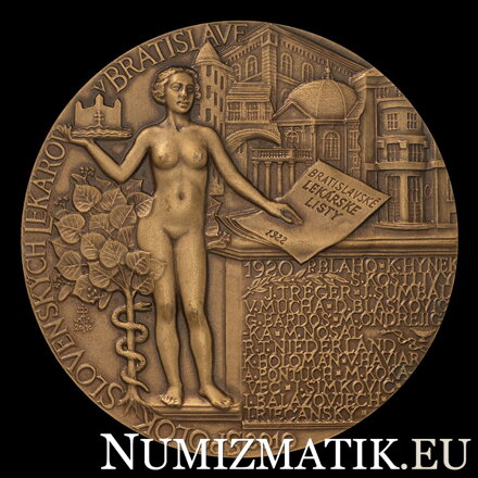 Spolok slovenských lekárov v Bratislave - 90. výročie vzniku, 2010 - AE medaila - M. Polonský