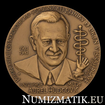 Univ. Prof. MUDr. Aurel Hudcovič, prednosta II. gynekologicko-pôrodníckej kliniky LF UK, FN v Bratislave, 2009- AE medaila - M. Polonský