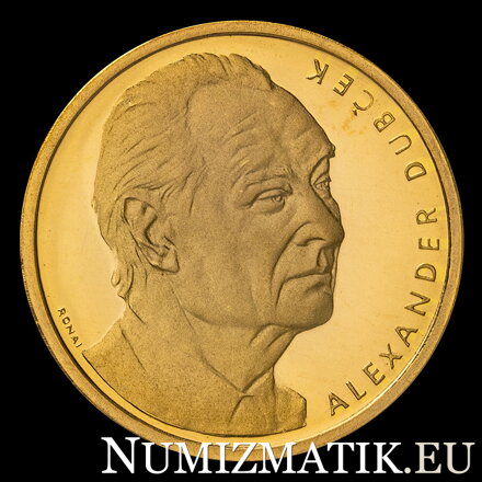 Alexander Dubček - zlatá medaila - M. Ronai, M. Poldaufová
