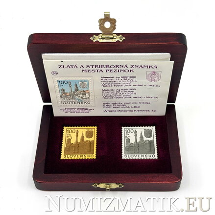Pezinok - gold and silver stamp