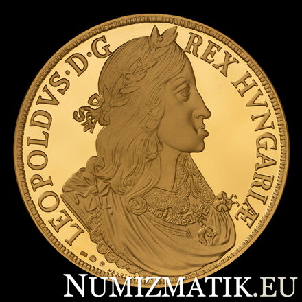 Leopold I. - 350. výročie korunovácie v Bratislave 1655, zlatá medaila - Š. Novotný Leopold I. - 350. výročie korunovácie v Bratislave 1655, zlatá medaila - Š. Novotný
