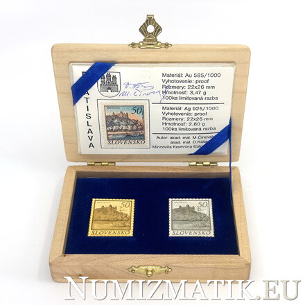 Bratislava - zlatá a strieborná známka